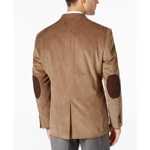 Men's Tan Blazer with Brown Accents